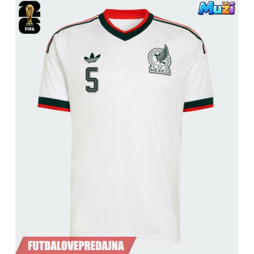 Lacne Muži Futbalové dres Mexiko Johan Vasquez #5 MS 2026 Krátky Rukáv - Preč